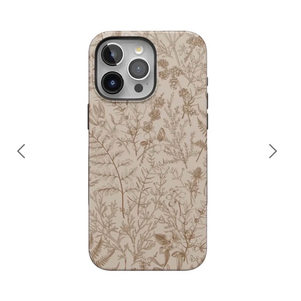 Casely iPhone 15 Pro Beige Garden Bold Flex+Magsafe Case